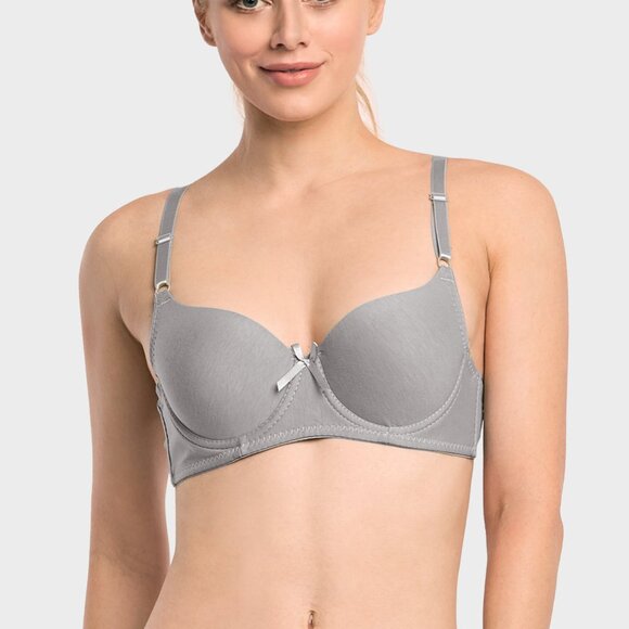 PACK OF 6 Women's Mamia Full Coverage Underwire Solid T Shirt Bras (BR4208P6) - Picture 2 of 6